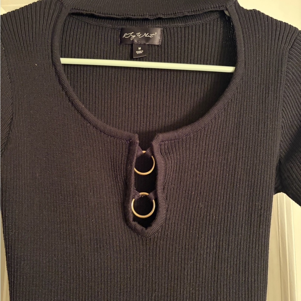 Say What Black Knit Midi Dress – Size M 🖤—NWOT - Picture 3 of 3
